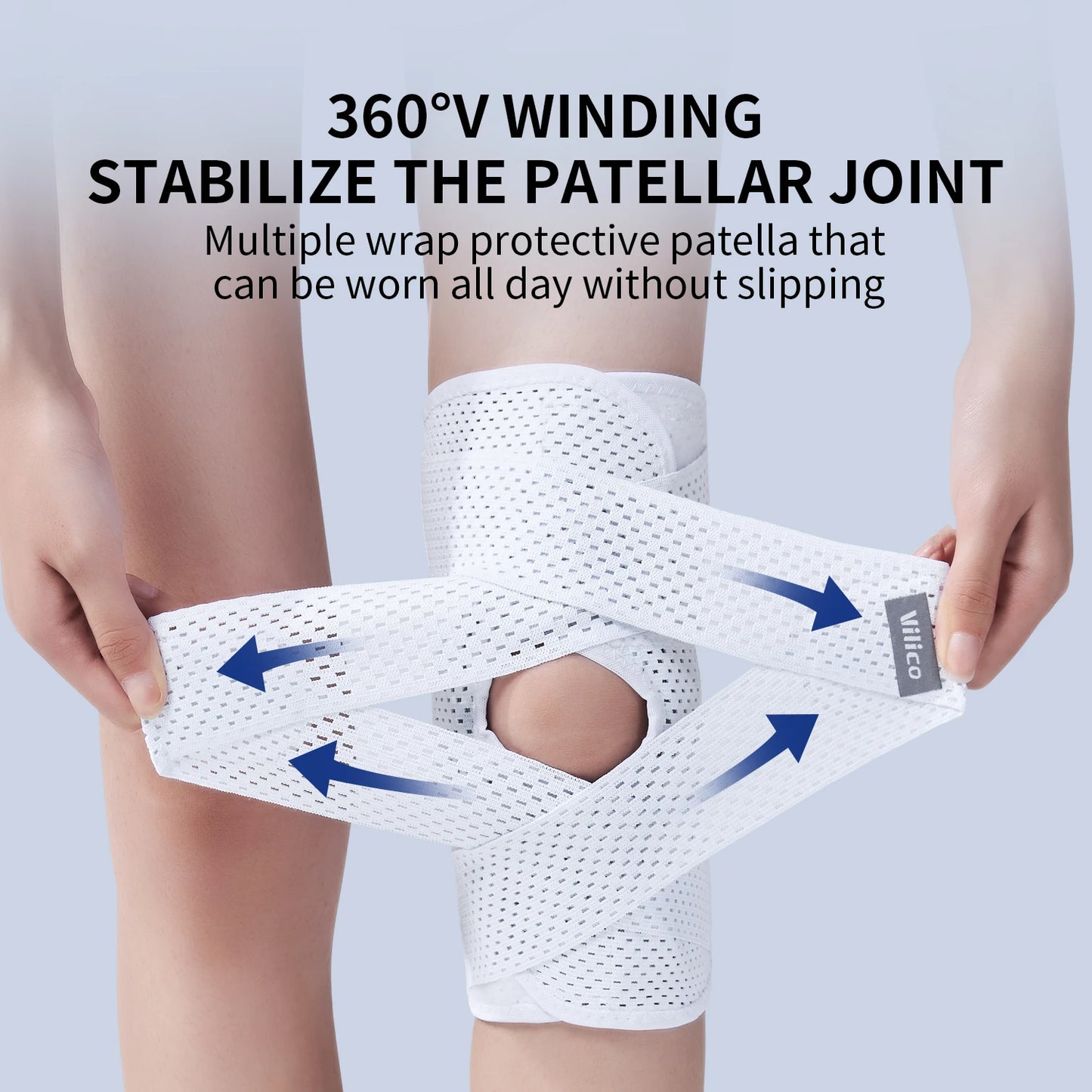 Pressurized Elastic Knee Support - Nylon Compression Knee Brace for Arthritis, Joint Protection & Sports (Men & Women)