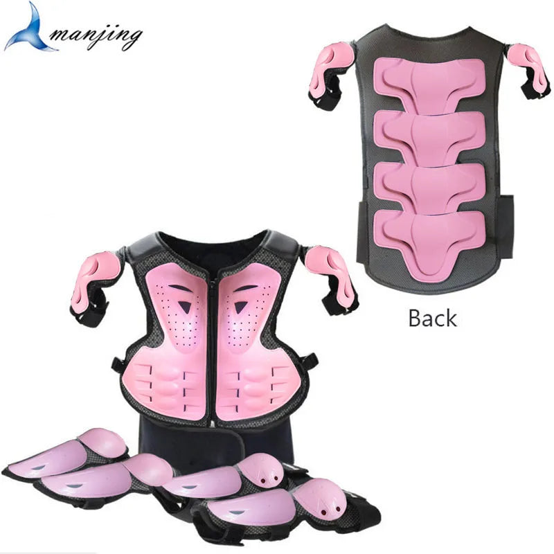 Youth Body Protection Armor Vest for Kids 1-1.7M - Motocross, Skiing & Skating Protective Gear
