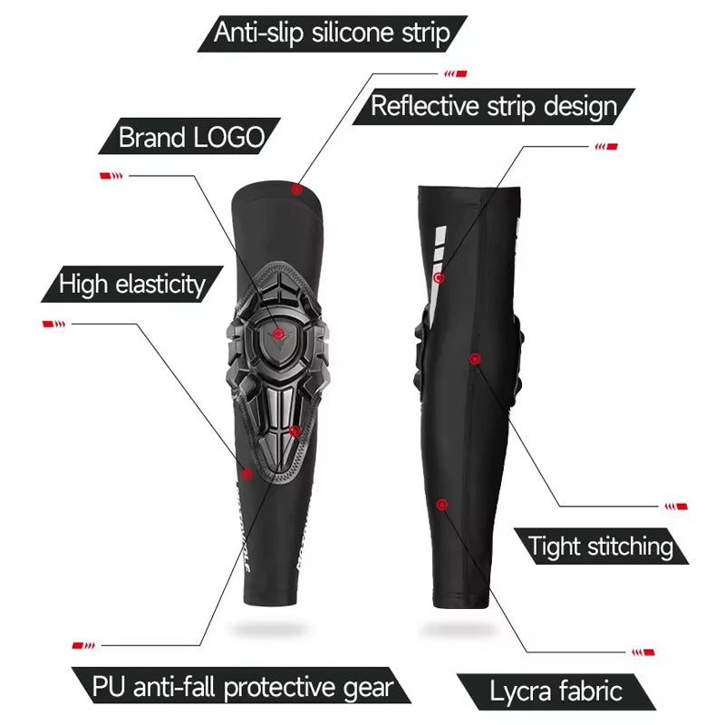 MOTOWOLF Summer Motorcycle Elbow Pads - MTB Cycling Motocross Protection for BMX DH ATV