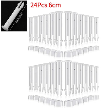 Intex Pool Joint Pin Replacement Set - 12/24 Piece Plastic Lock Pins with Rubber Seals for Round Metal Frame Swimming Pools