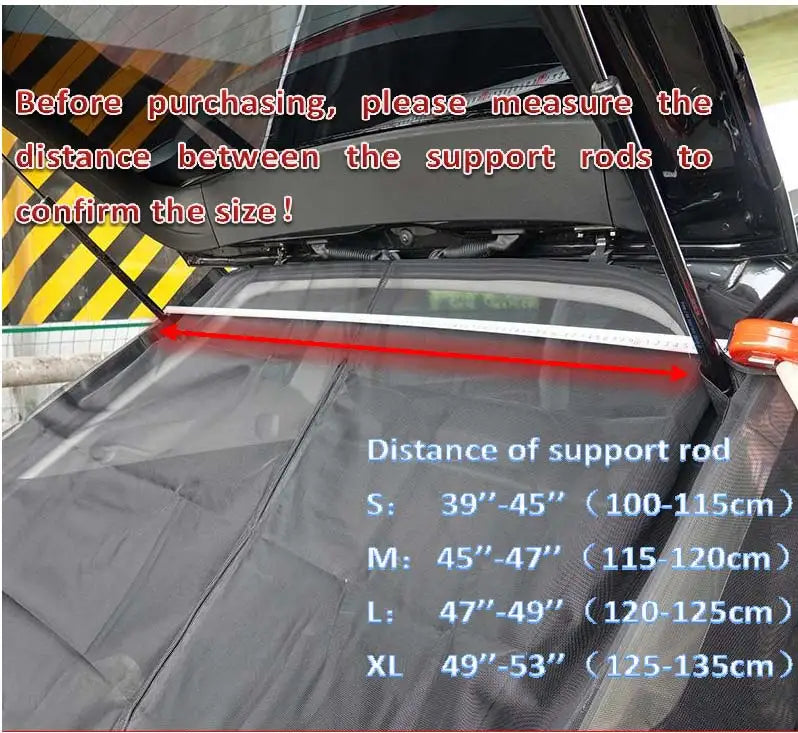 SUV & RV Tailgate Mosquito Net - Magnetic Mesh Curtain, Breathable & Eco-Friendly