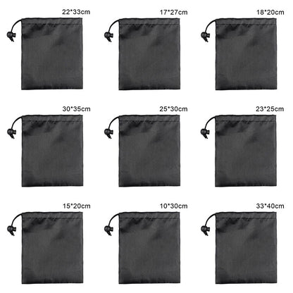 Waterproof Nylon Drawstring Storage Bag - Multi-Purpose Travel & Sports Organizer Pouch