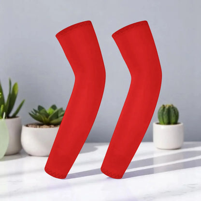 Children's Ice Silk Cooling Arm Sleeves - Quick-Dry UV Protection Cycling Arm Guards for Girls Outdoor Sports (1 Pair)