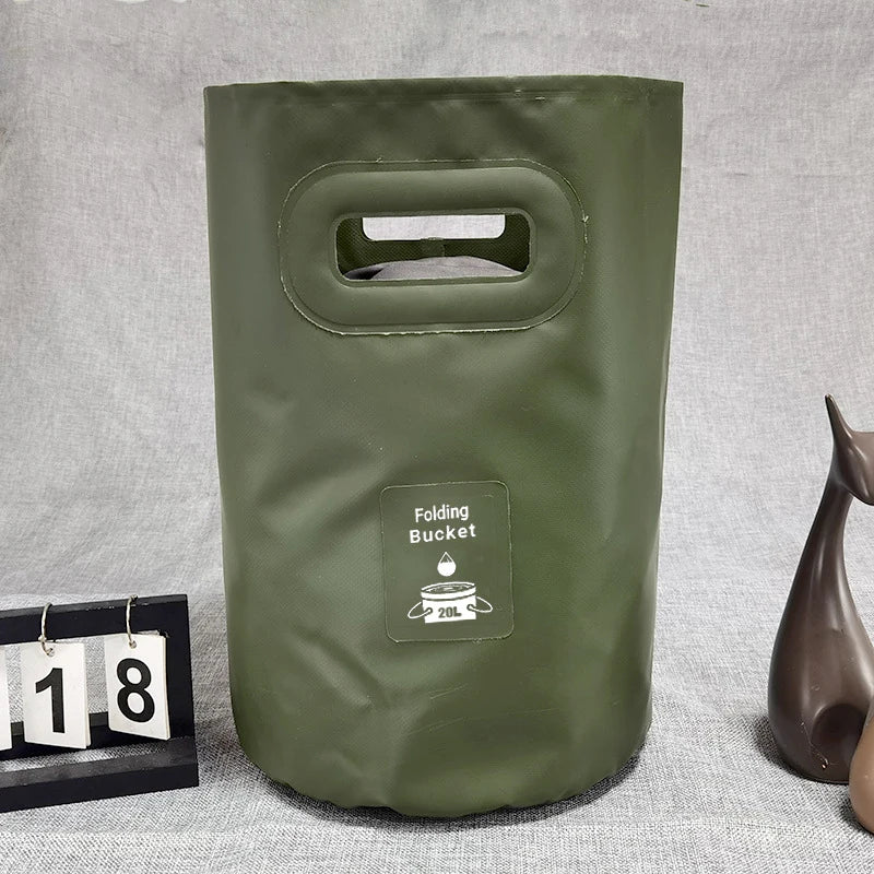 Collapsible Outdoor Water Bucket - Portable Folding Basin for Camping, Picnic & Fishing