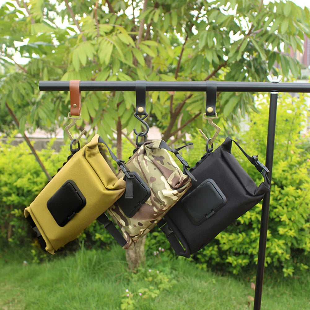 Canvas Wet Wipes Dispenser - Hanging Storage Box for Paper Towels and Wet Tissues - Outdoor Camping Accessories