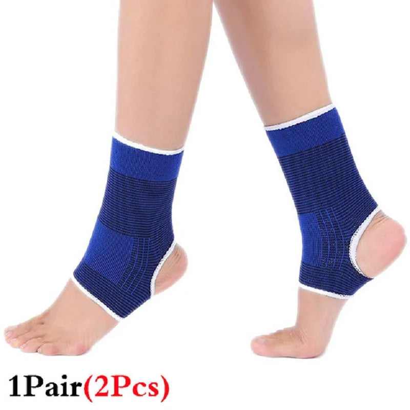 Elastic Ankle Brace Support - Super Soft Protection Guard for Gym Running Sports Fitness (1 Pair)
