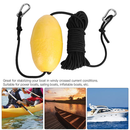 Marine Drift Anchor - 9.8m/32.2ft Fishing Sea Drogue with Throw Line - Portable Float Buoy for Boats, Yachts & Kayaks