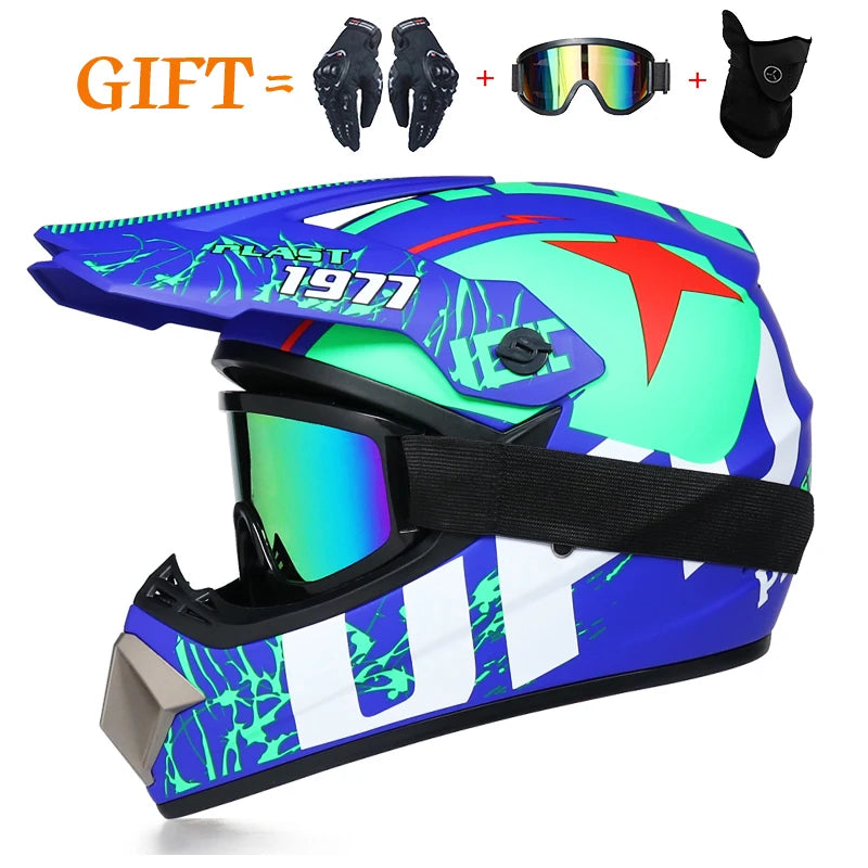 DOT ABS Motocross Helmet – Youth Downhill ATV Bicycle Cross Helmet – 1KG Unisex Capacete