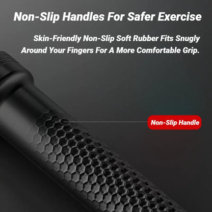 Ergonomic Stainless Steel Strength Training Bar - Spring Arm Expander for Biceps & Triceps Muscle Training with Fitness Grip