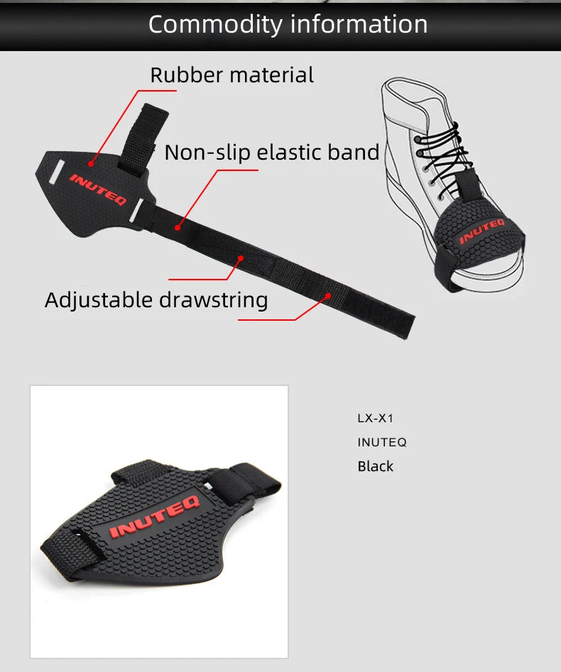 Motorcycle Shifter Boot Cover - Anti-Slip Protective Shoe Pad Shield