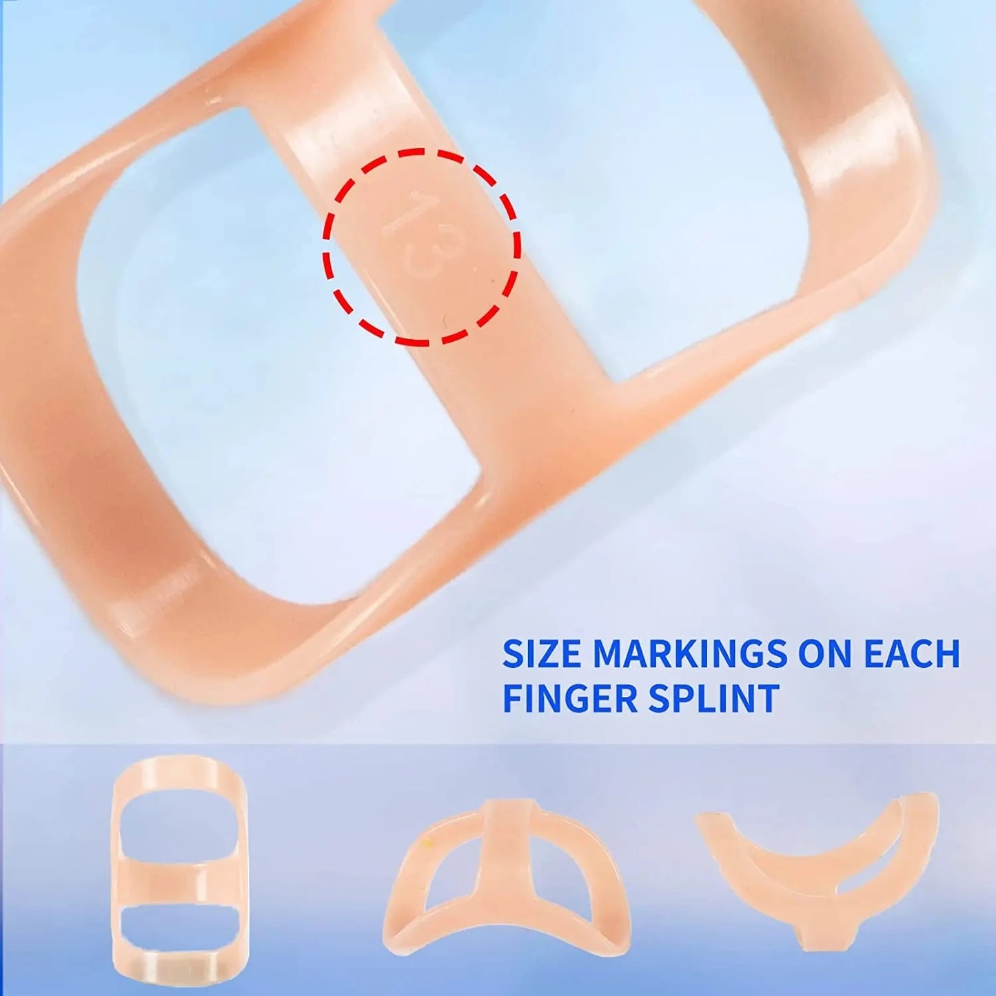 Finger Splint Support Set - 5 Piece Adjustable Brace for Fractures and Arthritis