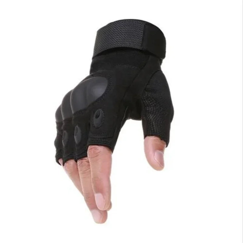 Men's Half Finger Tactical Gloves - Military Grade Outdoor Sports Gloves for Shooting, Hunting, Airsoft, Motorcycle & Cycling