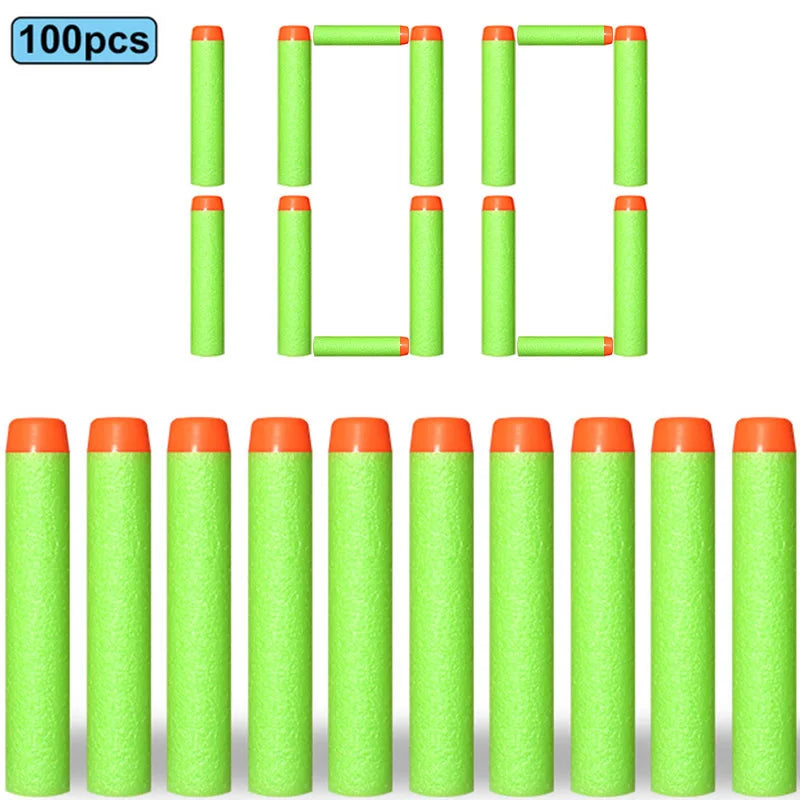 Soft EVA Foam Darts 7.2cm - 100 Pack Refill Bullets for Toy Blasters