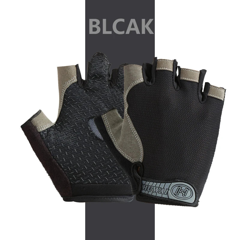 Premium Fingerless Gym Gloves - Breathable Anti-Slip Training Gloves for Men & Women - Weightlifting, Bodybuilding, Cycling & Sports