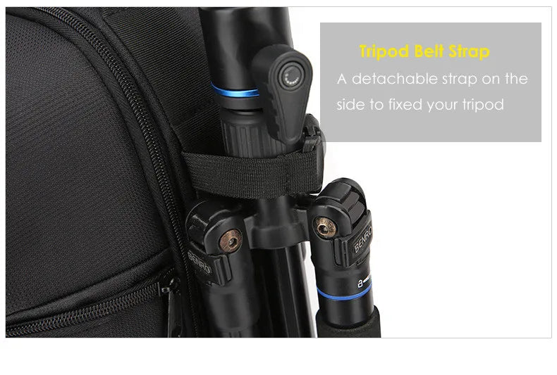 Large Capacity Camera Backpack - Waterproof Oxford DSLR Bag with 15.6" Laptop Compartment
