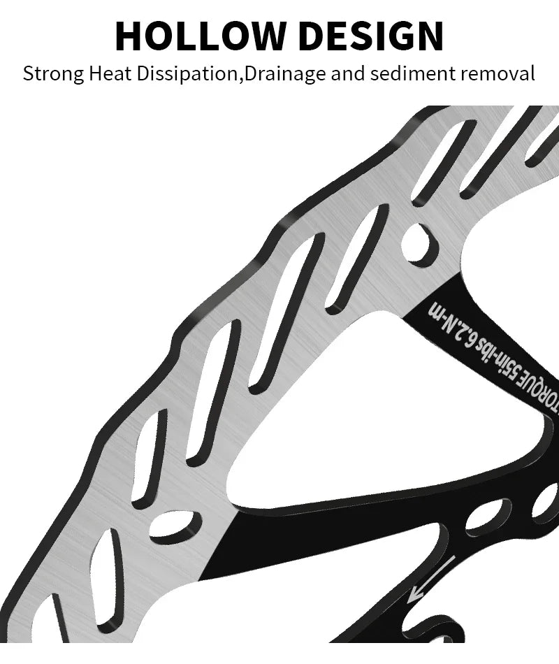Ultralight Hydraulic Disc Brake Rotor 160/180/203mm - Mountain & Road Bike Compatible with Free Mounting Bolts