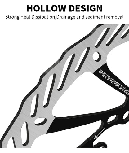 Ultralight Hydraulic Disc Brake Rotor 160/180/203mm - Mountain & Road Bike Compatible with Free Mounting Bolts