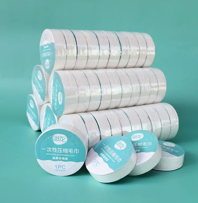 Travel Compressed Towel Set - 10 Pack Quick-Dry Disposable Washcloths for Hotel, Outdoor & Travel Use