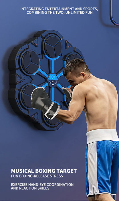 Smart Music Boxing Trainer - Wall-Mounted Electronic Strike Target for Home Indoor Training & Reaction Development