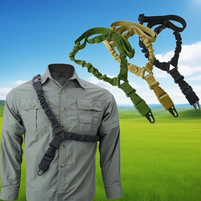 Unisex Camouflage Tactical Single-Point Harness - 2025 Outdoor CS Gun Safety Rope with Diagonal Belt for Hunting Sports