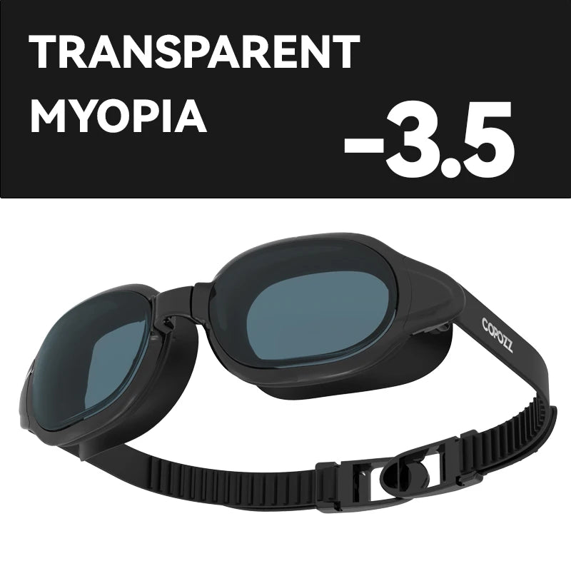 Prescription Swimming Goggles with Anti-Fog UV Protection - Myopia Diopter Swim Eyewear