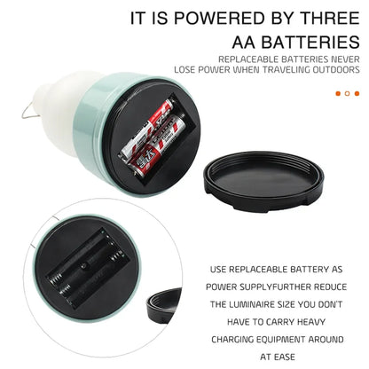 Waterproof Outdoor Tent Lamp - 2 Mode Portable Camping Light for Hiking, Climbing & Yard Use