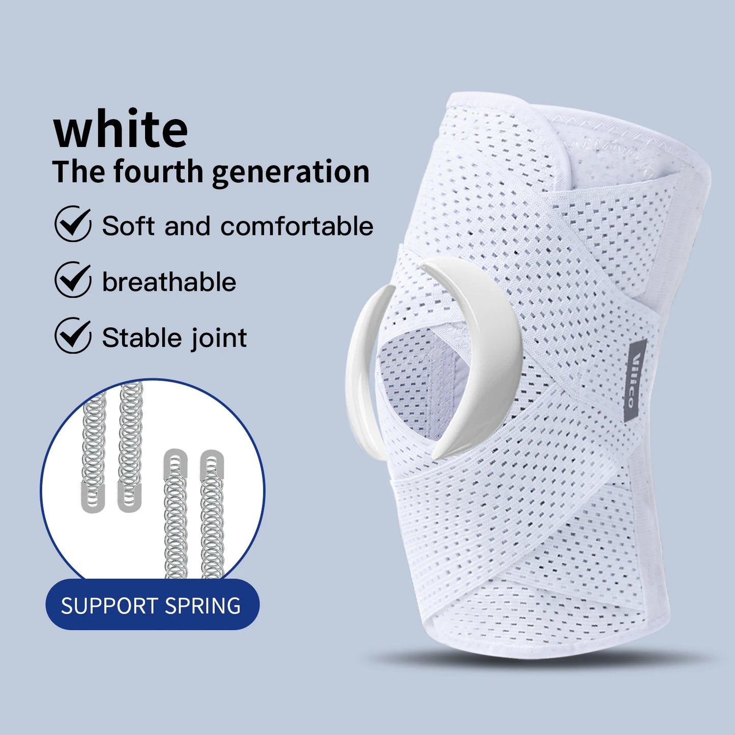 Pressurized Elastic Knee Support - Nylon Compression Knee Brace for Arthritis, Joint Protection & Sports (Men & Women)