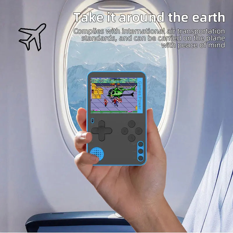 Portable Retro Handheld Game Console - 500 Classic Games - LCD Screen - Rechargeable - Gift for Kids & Adults