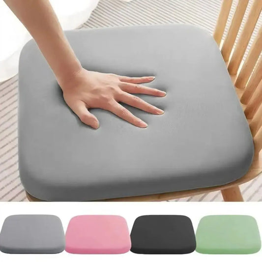 Elastic Memory Foam Seat Cushion - Soft Bounce-Back Design with Breathable Cover - Removable Washable Pad for Office & Long Sitting