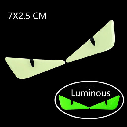 Luminous Devil's Eye Reflective Stickers - Car & Motorcycle Safety Decor for Enhanced Night Visibility