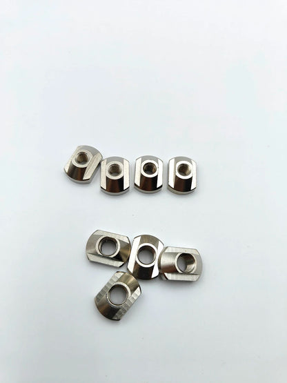 Brass Hydrofoil T-Nuts Kit (4pcs) - M8/M6 Track Mounting Hardware for All Water Sports Surfing Boards and Outdoor Hydrofoil Accessories