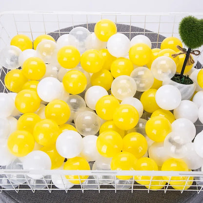 Colorful Ocean Ball Pit Balls - Eco-Friendly Non-Toxic Plastic Play Balls 5.5cm (50pcs Love & Star Shapes)