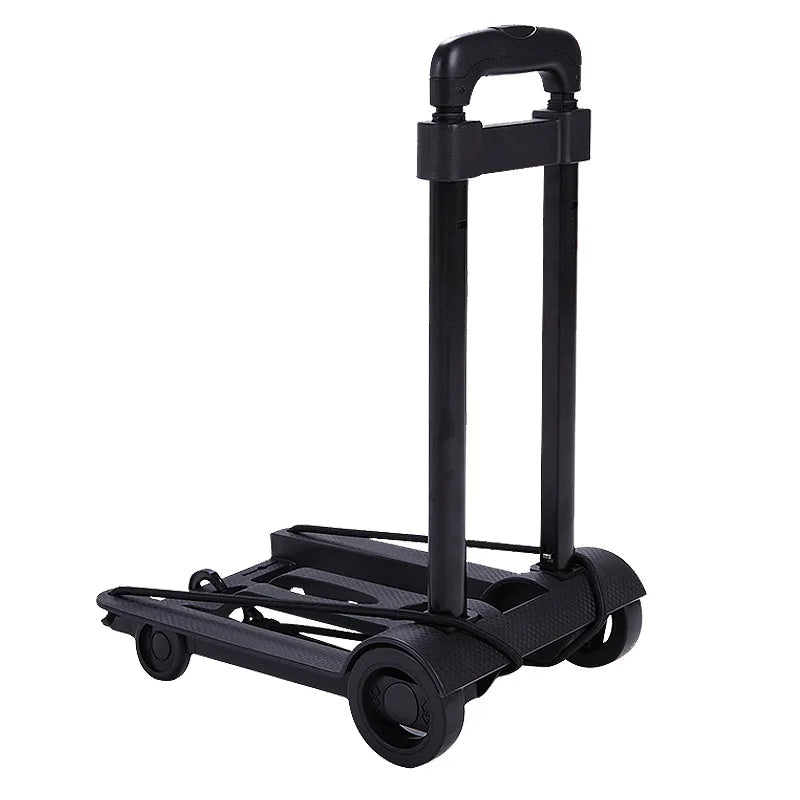 Foldable Shopping Cart with 2/4 Wheels - Portable Household Grocery & Luggage Trolley