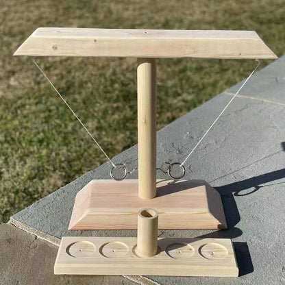 Wooden Ring Toss Game - Family Party Drinking Game for Kids & Adults - Indoor Outdoor Bar Shot Board