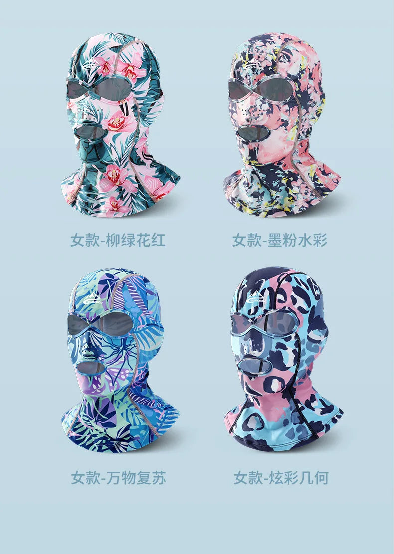 UV Protection Swimming Face Mask - Breathable Diving Cap for Men & Women Beach Sun Protection