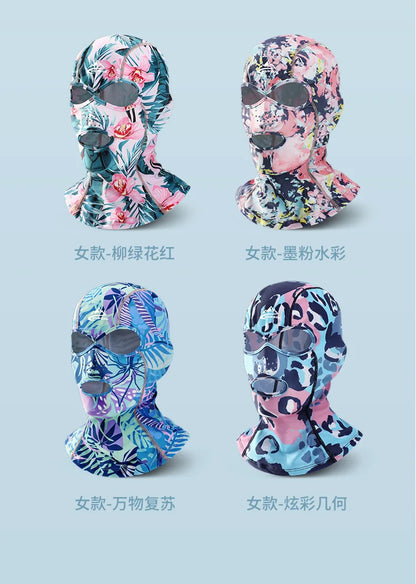 UV Protection Swimming Face Mask - Breathable Diving Cap for Men & Women Beach Sun Protection