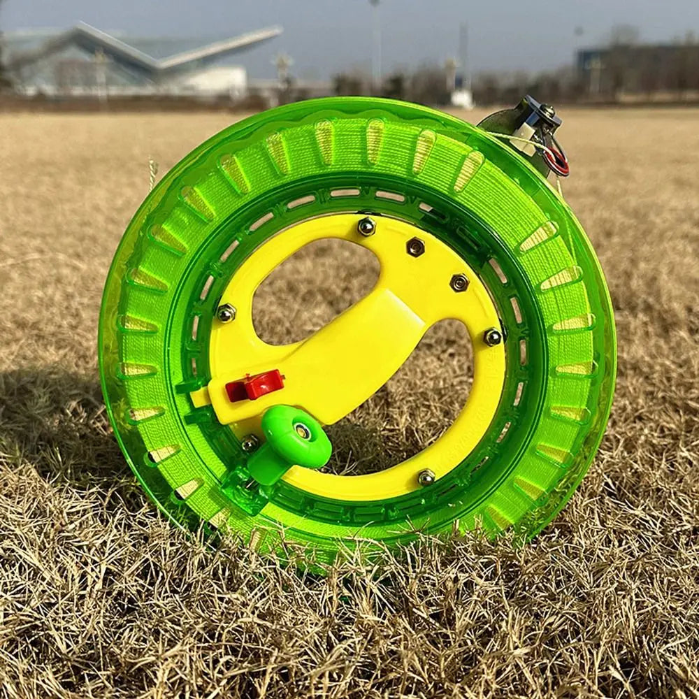 Premium PET Kite Line Winder with Lock - Fire Wheel String Spool - 18/20/22/26cm - Flying Kite Reel with String