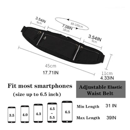 Athletic Running Belt with Phone Holder - Unisex Sports Waist Pack for Gym & Outdoor Activities