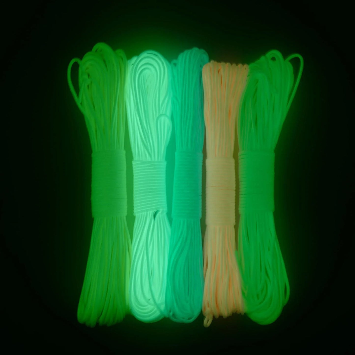 Tactical Glow-in-Dark Paracord - 550lb 9-Core 4mm Nylon Survival Rope for Camping & Outdoor Adventures
