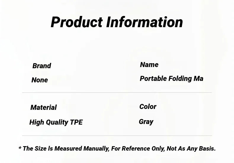 Eco-Friendly TPE Foldable Yoga Mat - Double-Sided Non-Slip Travel Exercise Mat for Pilates & Floor Workouts