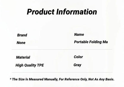 Eco-Friendly TPE Foldable Yoga Mat - Double-Sided Non-Slip Travel Exercise Mat for Pilates & Floor Workouts