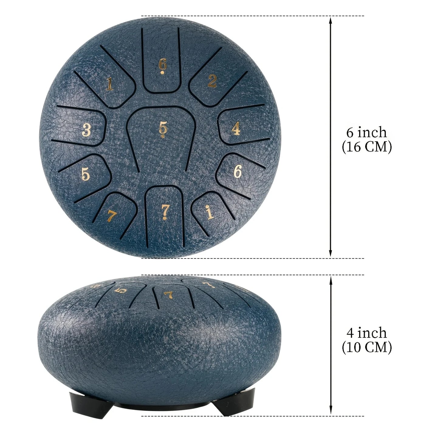 11-Note Steel Tongue Drum - 6 Inch Professional Sound Healing Instrument with Tuning Kit for Yoga, Meditation & Anxiety Relief