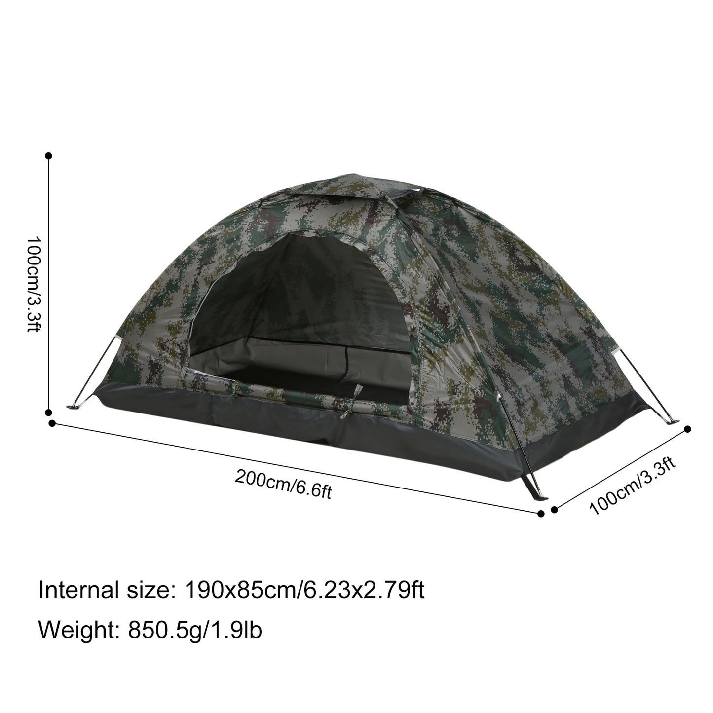 Ultralight 1/2 Person Camping Tent - Portable Hiking Tent with Anti-UV Coating for Outdoor Adventures