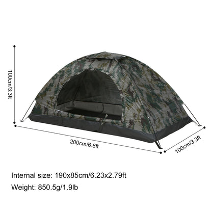 Ultralight 1/2 Person Camping Tent - Portable Hiking Tent with Anti-UV Coating for Outdoor Adventures