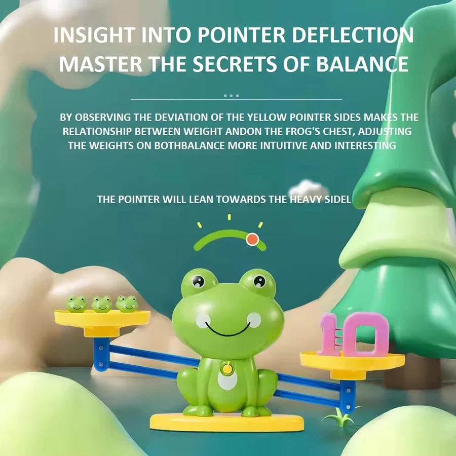 Frog Balance Scale Math Learning Toy - Addition & Subtraction Educational Game for Early Childhood Development