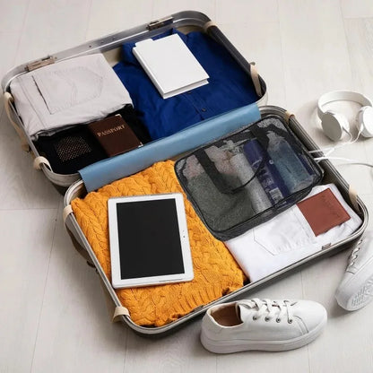Large Capacity Mesh Toiletry Organizer - Travel Bathroom Storage Bag