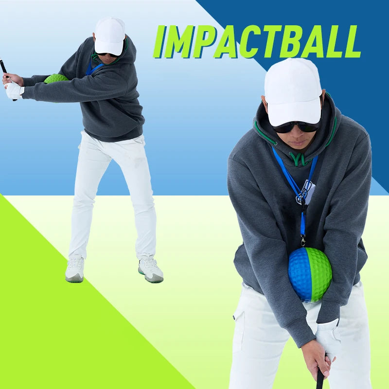 Golf Swing Trainer - Dual-Color Connected Ball for Posture Correction and Beginner Form Training