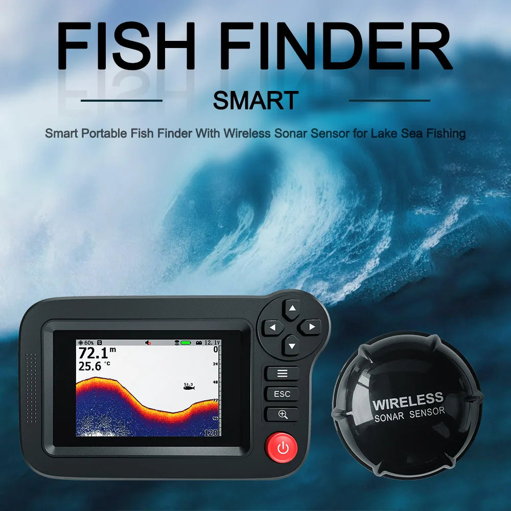 Portable Fish Finder & Depth Finder - Smart Sonar for Dock, Shore & Bank Fishing