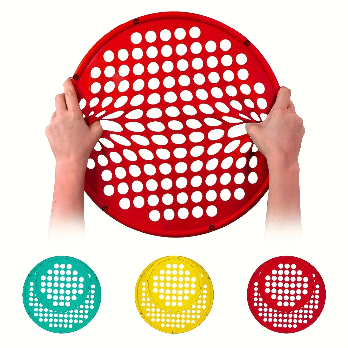 Silicone Hand Exerciser - Elastic Resistance Net 35.5cm - 3 Colors - Home Training Equipment (Battery-Free)