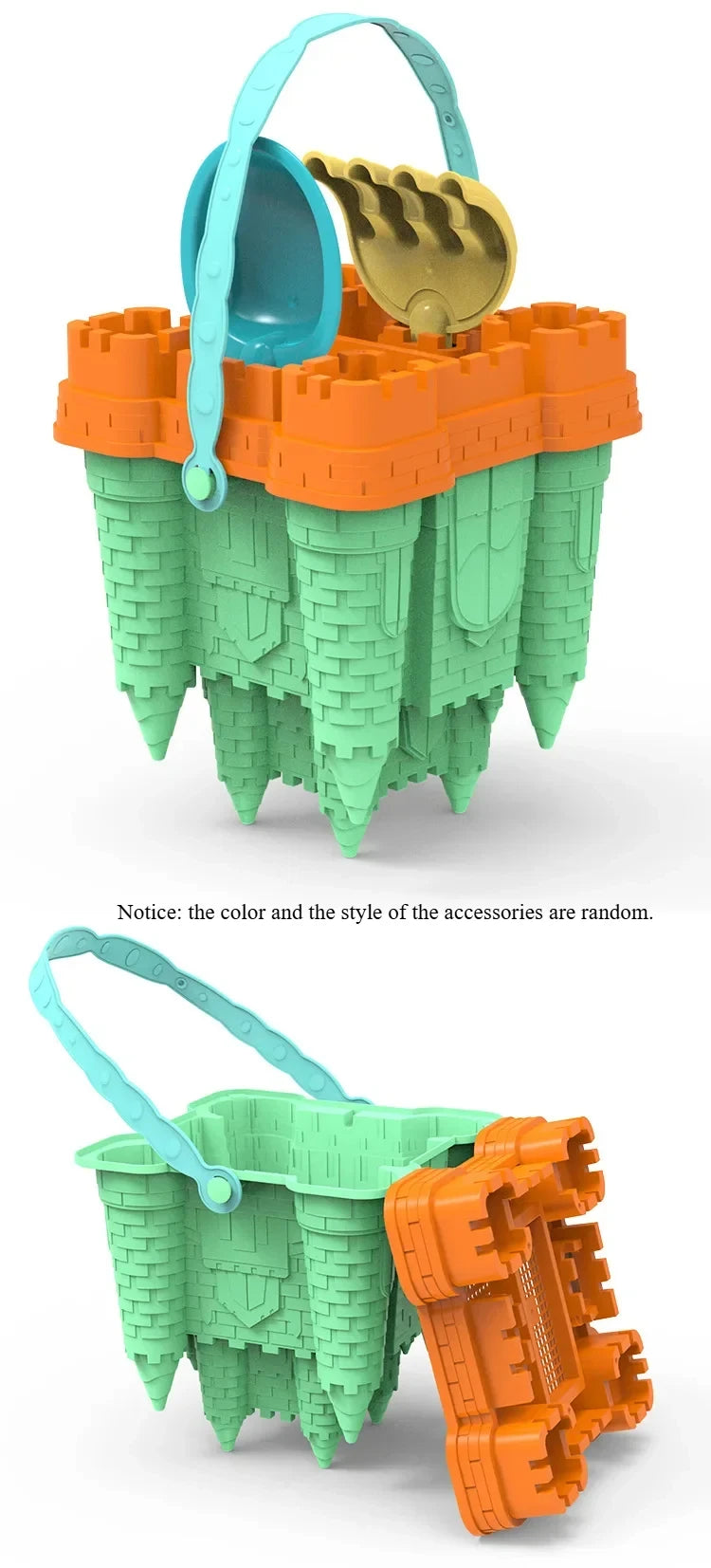 Kids Beach Castle Building Set - Complete Sand Play Kit with Bucket & Scoop - Outdoor Summer Sandbox Toys for Children & Family Fun